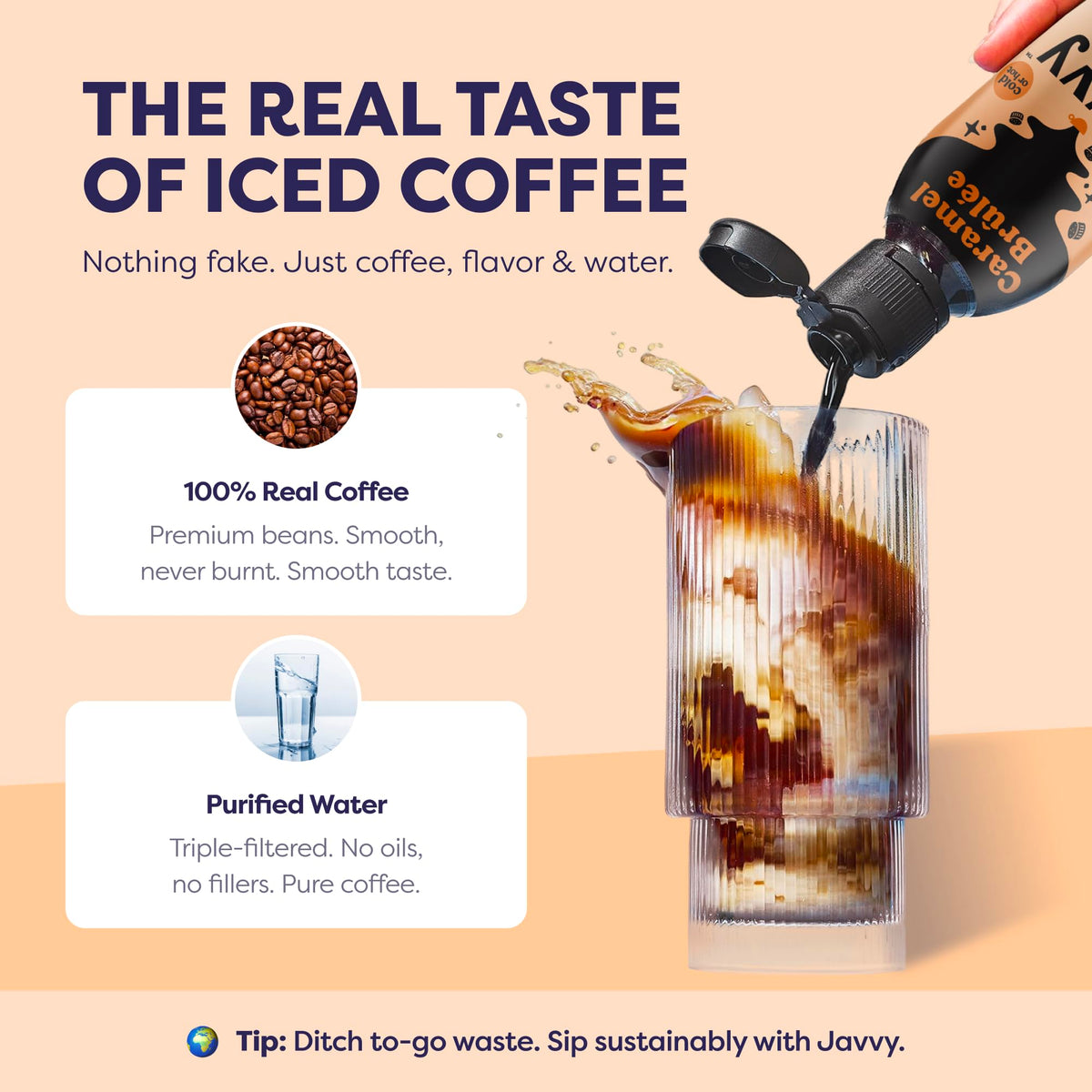Javvy Caramel Brulee Coffee Concentrate — Limited Release, 35 Servings, For Hot or Iced Coffee