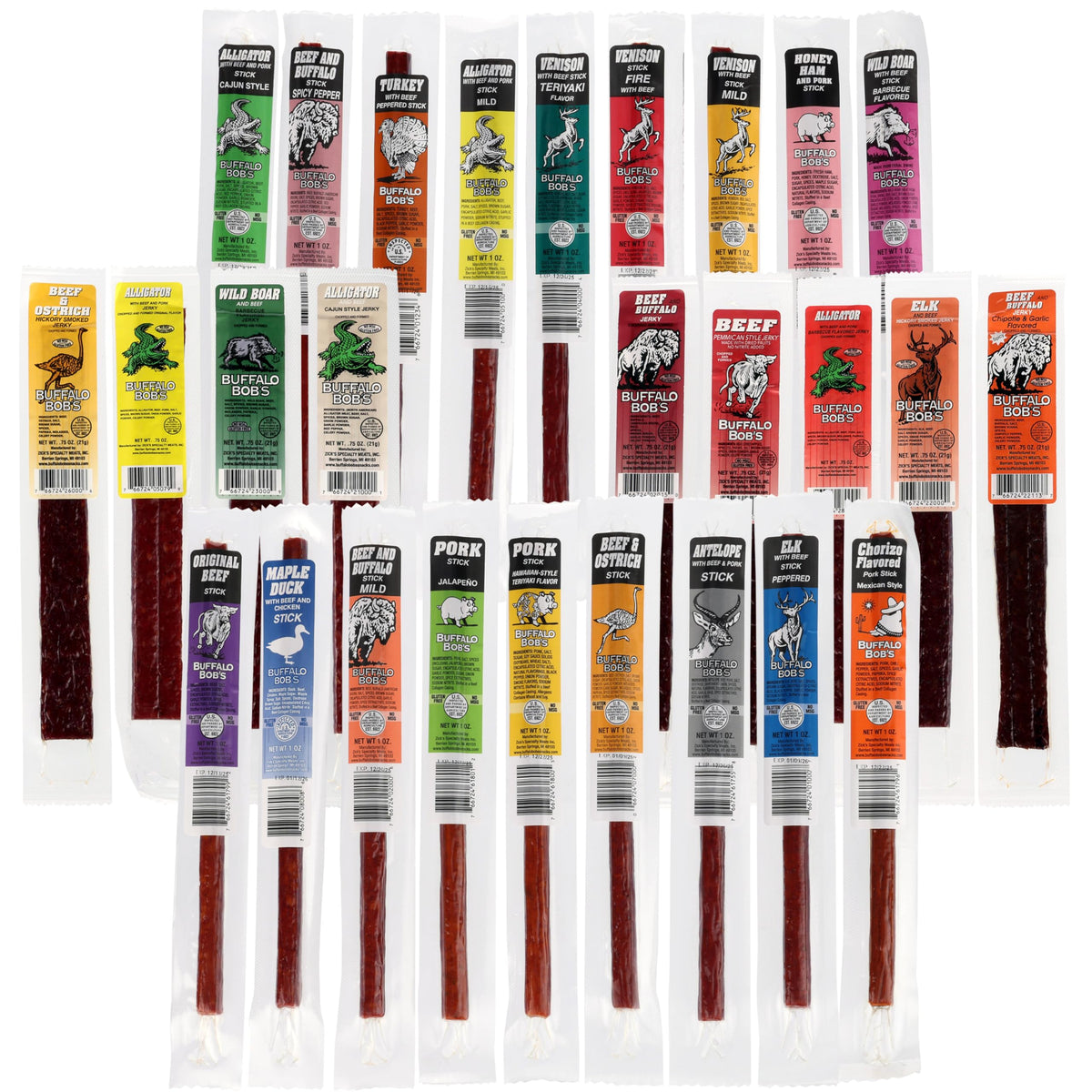 Jerky Dynasty Ultimate 27-Piece Exotic Jerky Gift Set | Buffalo Bob's Wild Game Variety Pack