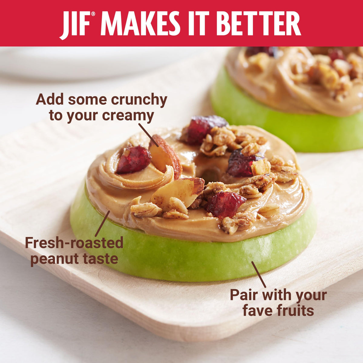Jif Natural Creamy Peanut Butter – 16 oz Jar (Case of 12) | 5-Ingredient, No-Stir Convenience
