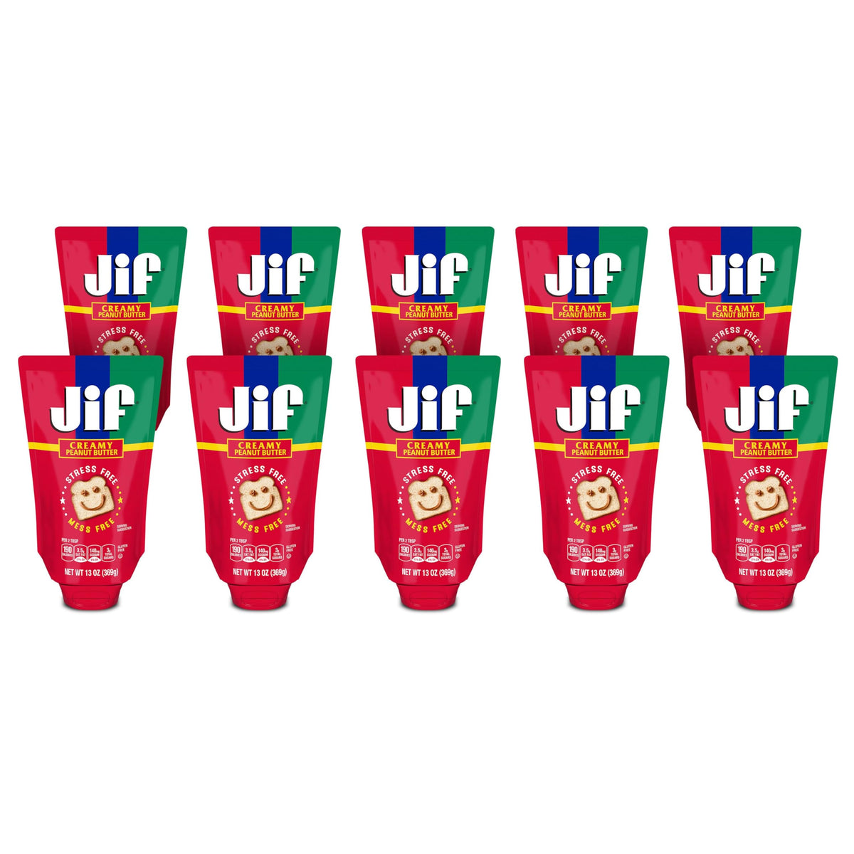 Jif Creamy Peanut Butter Squeeze Pouch | 13 oz, 10-Count Case