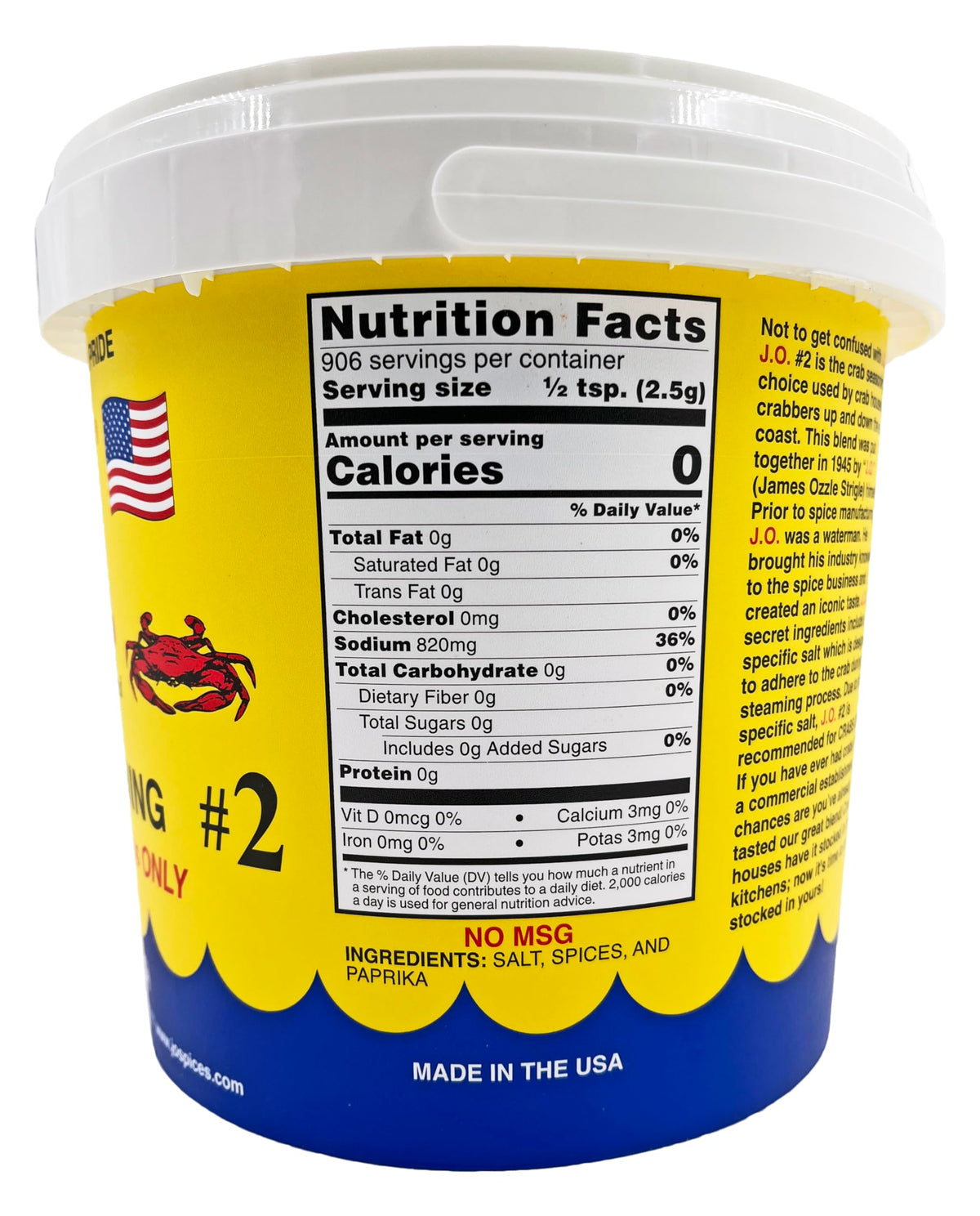 J.O. 5 Pounds of #2 Crab Seasoning – Premium Seafood Spice