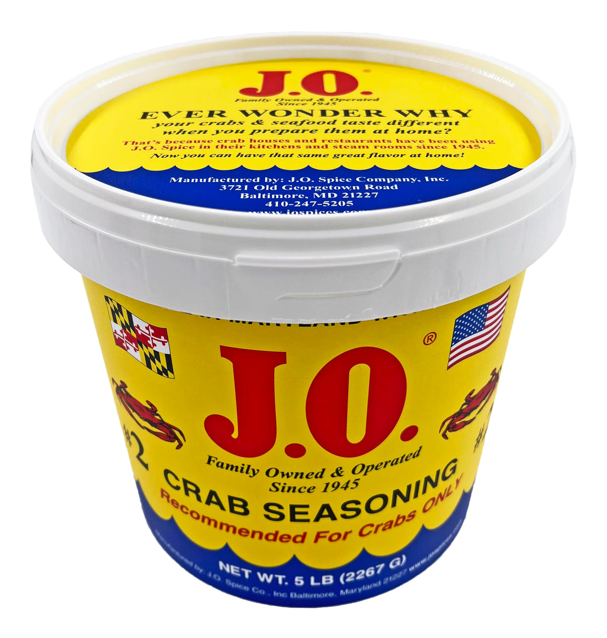 J.O. 5 Pounds of #2 Crab Seasoning – Premium Seafood Spice