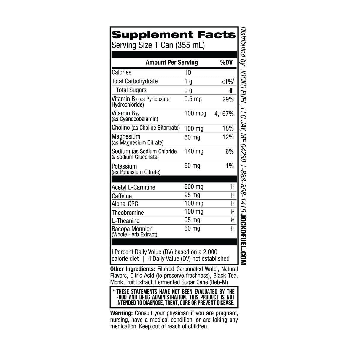 Origin Jocko GO Energy Drink – Keto, Sugar-Free Nootropic with B12, B6 & Electrolytes (12 Pack, Iced Tea Lemonade)