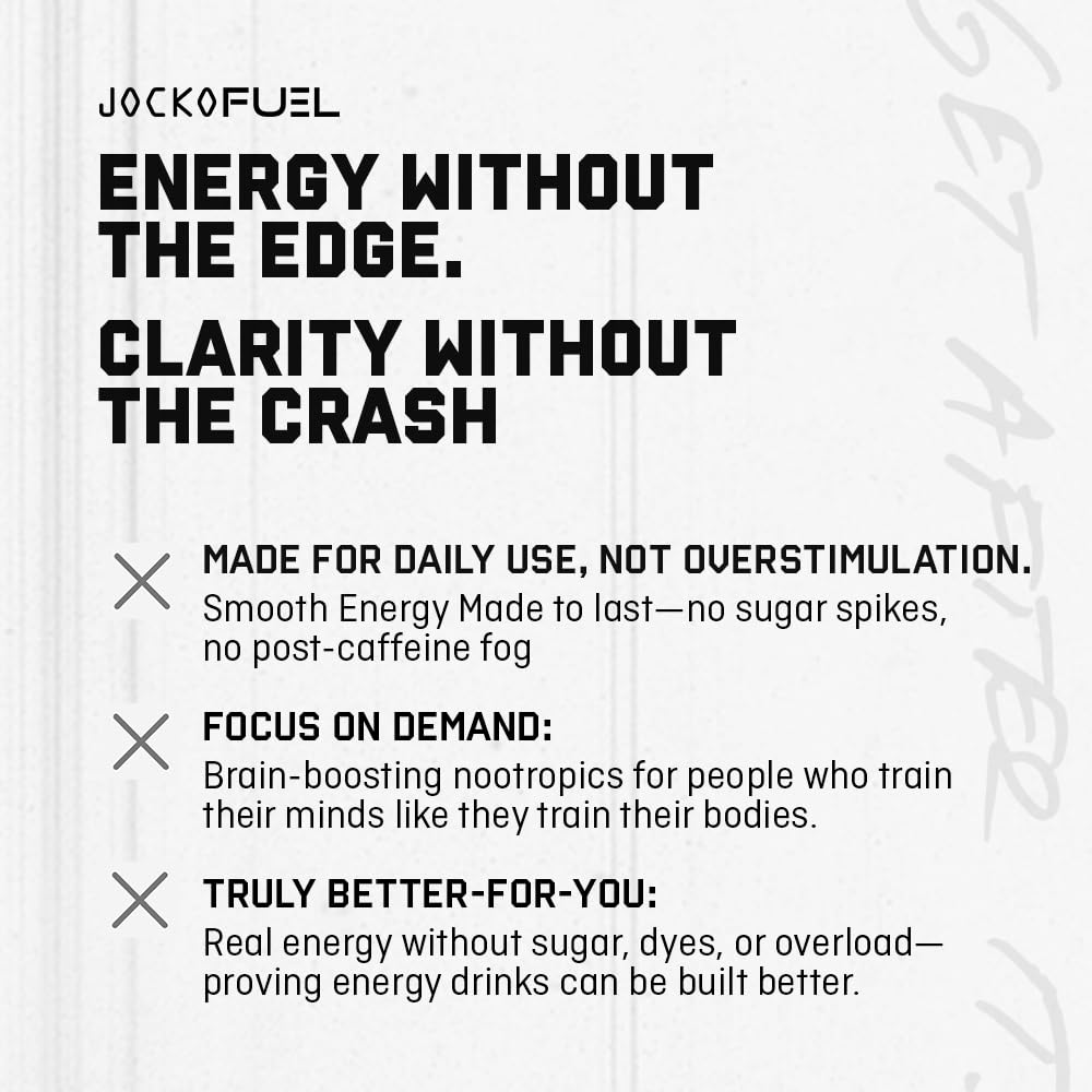 Origin Jocko GO Energy Drink – Keto, Sugar-Free Nootropic with B12, B6 & Electrolytes (12 Pack, Iced Tea Lemonade)