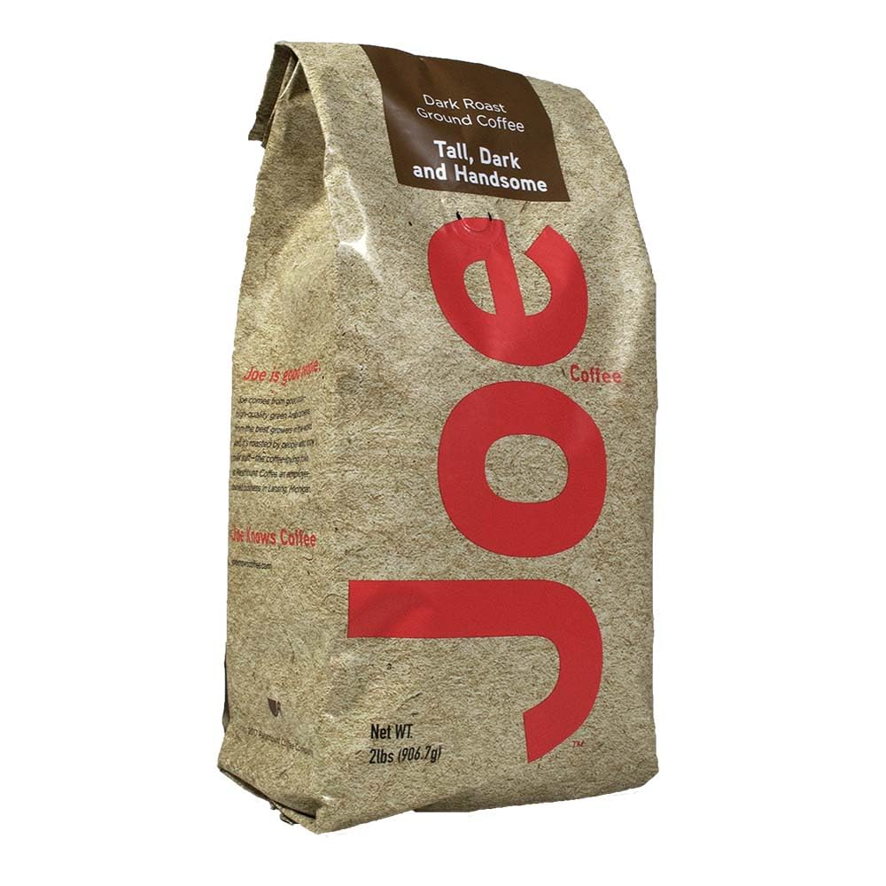 Joe Knows Coffee Dark Roast – Tall Dark and Handsome Ground Coffee, 2 Pounds