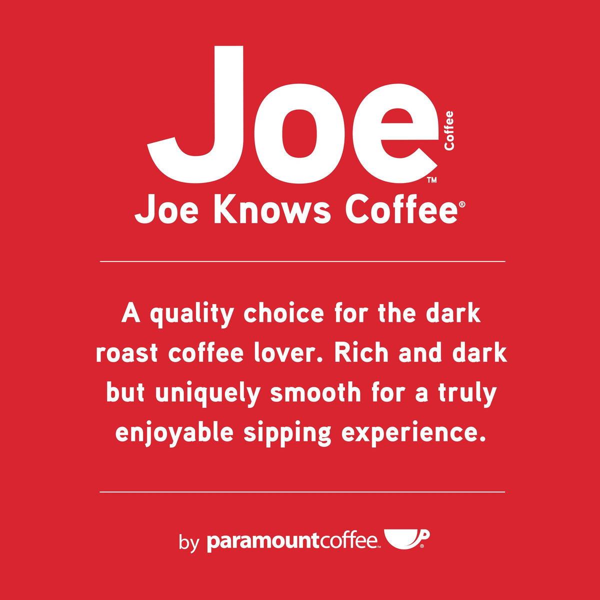 Joe Knows Coffee Dark Roast – Tall Dark and Handsome Ground Coffee, 2 Pounds