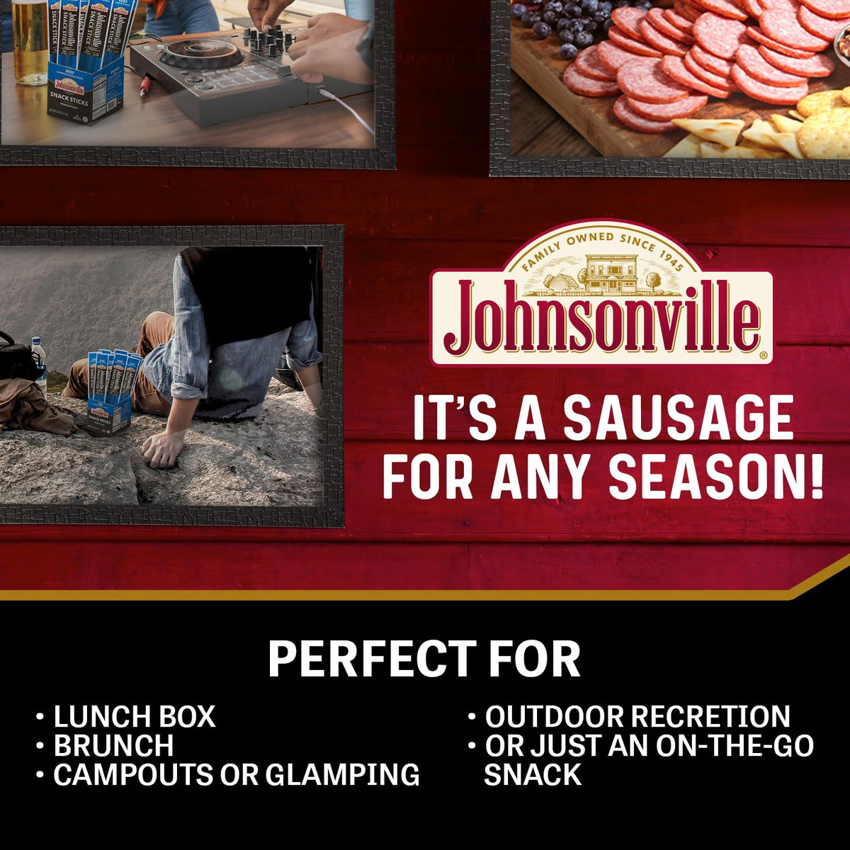 Johnsonville Summer Sausage Snack Sticks – Original, Dairy Free & Gluten Free, 1 oz Pack (24-Pack)