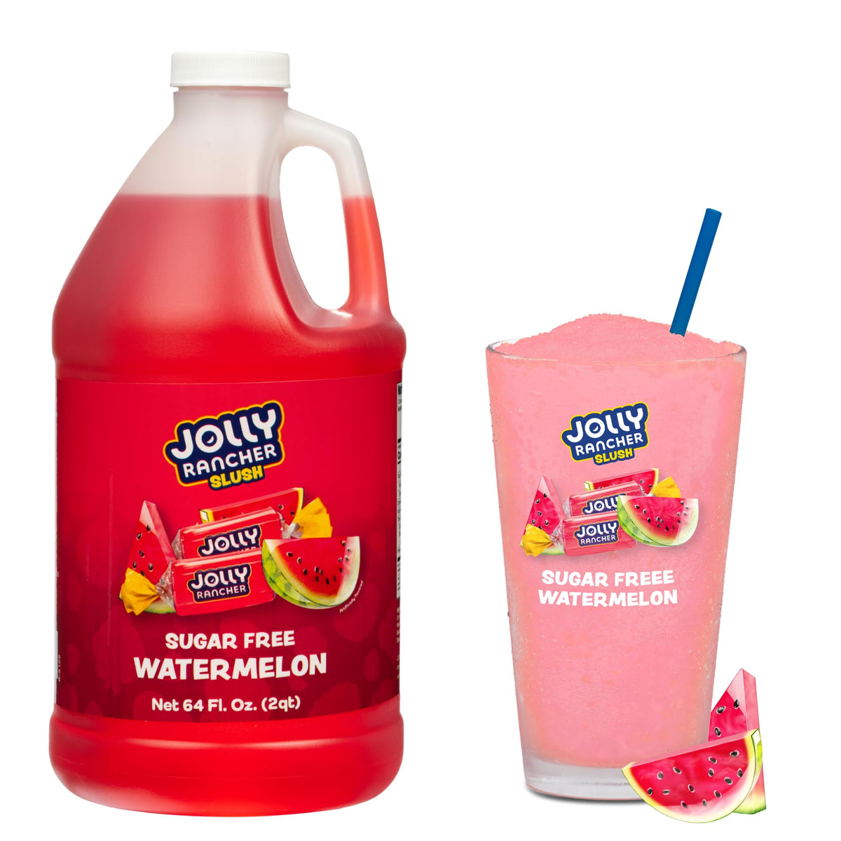 JOLLY RANCHER SLUSH Sugar Free Watermelon – 1/2 Gallon Frozen Beverage Mix (5:1 Ratio)