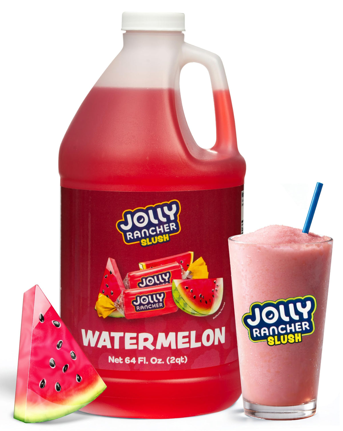 Jolly Rancher Slush Watermelon Beverage Mix – 5:1 Slush Syrup for Machines (1/2 Gallon)