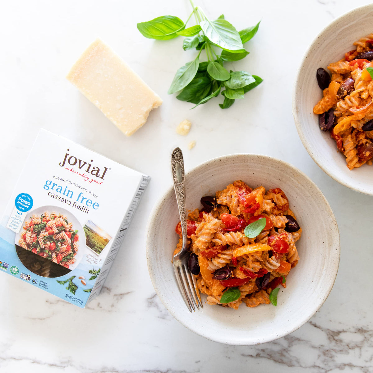 Jovial Grain-Free Cassava Pasta Variety — Orzo, Penne & Fusilli (3 Pack) – Gluten-Free, Organic