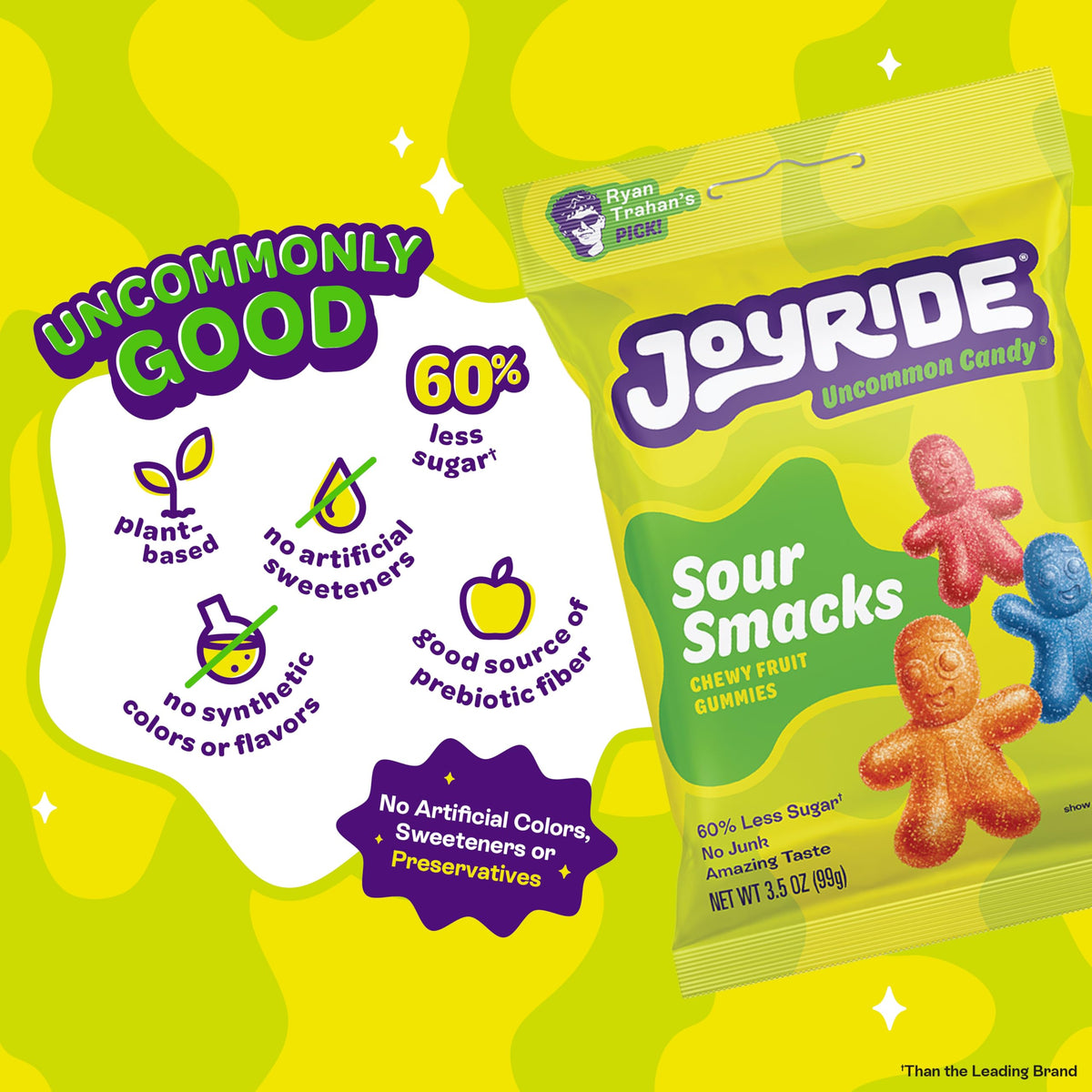 JOYRIDE All Star Variety 6 Pack — Low Sugar, Dye-Free Gummy Candy
