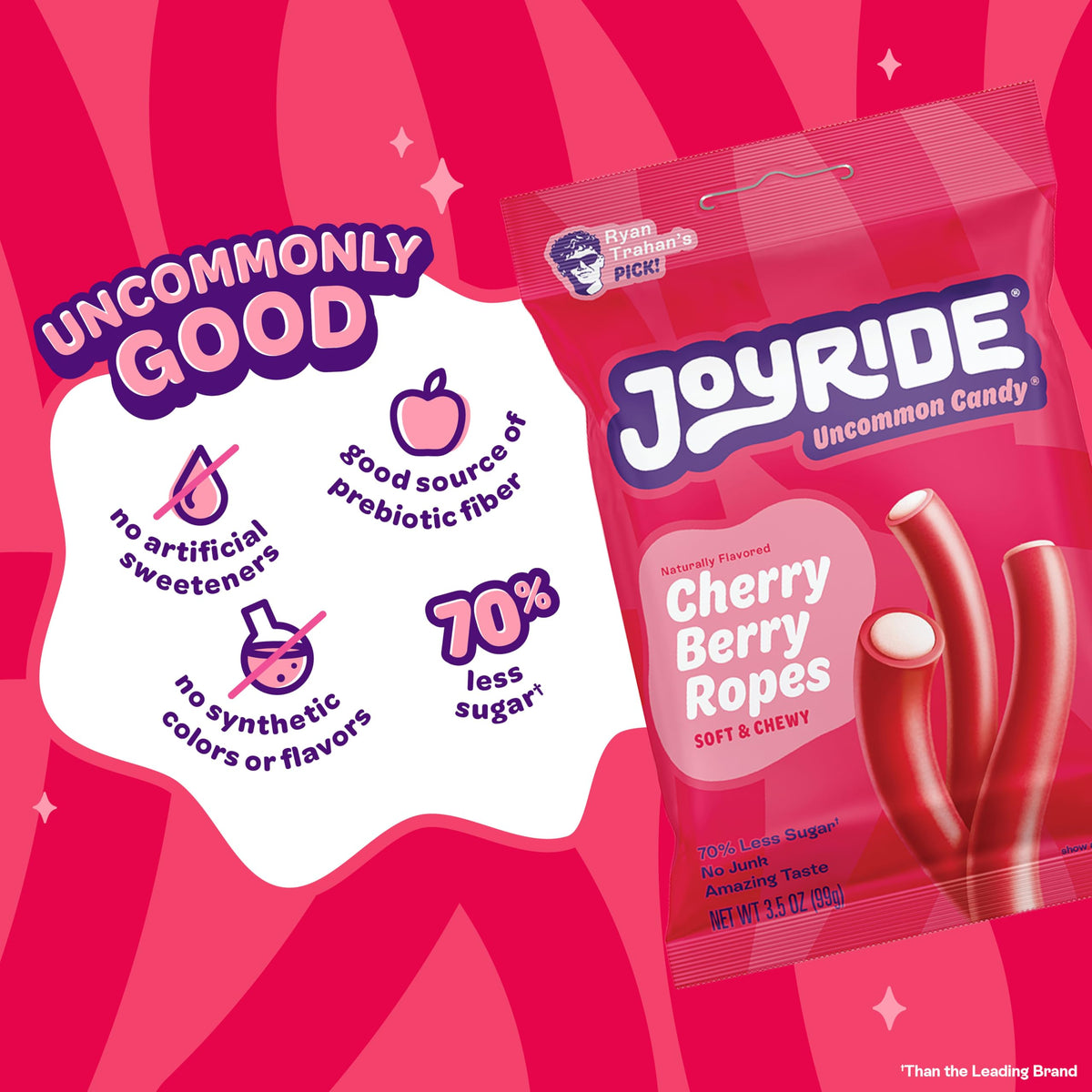 JOYRIDE Fan Favorite Variety 6 Pack – Low Calorie, Dye-Free Sour Candies