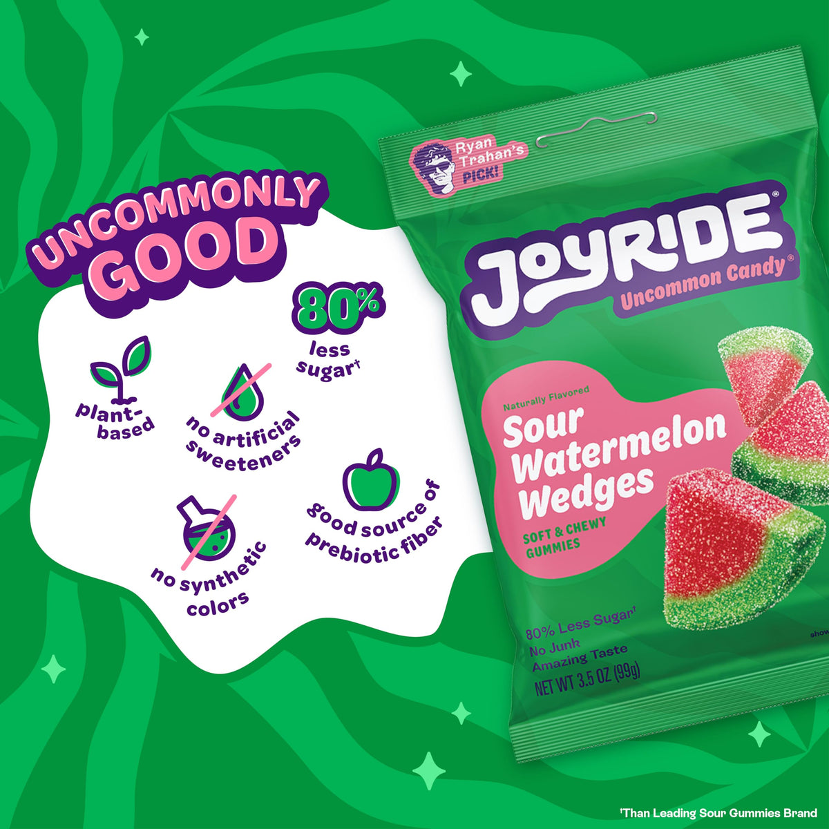 JOYRIDE Fan Favorite Variety 6 Pack – Low Calorie, Dye-Free Sour Candies