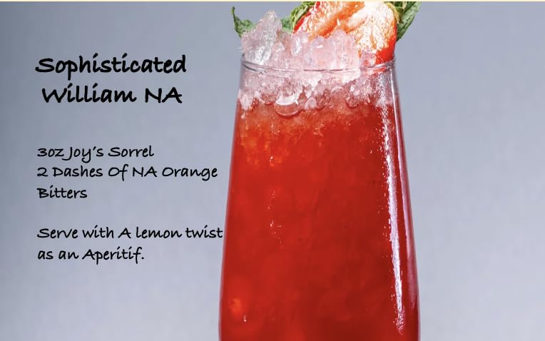 Joy's Island Spice Sorrel Hibiscus Elixir – Non-Alcoholic Cocktail Mixer 25oz