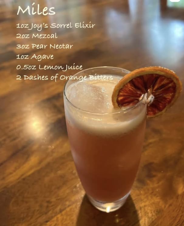Joy's Island Spice Sorrel Hibiscus Elixir – Non-Alcoholic Cocktail Mixer 25oz