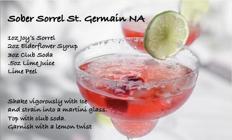 Joy's Island Spice Sorrel Hibiscus Elixir – Non-Alcoholic Cocktail Mixer 25oz