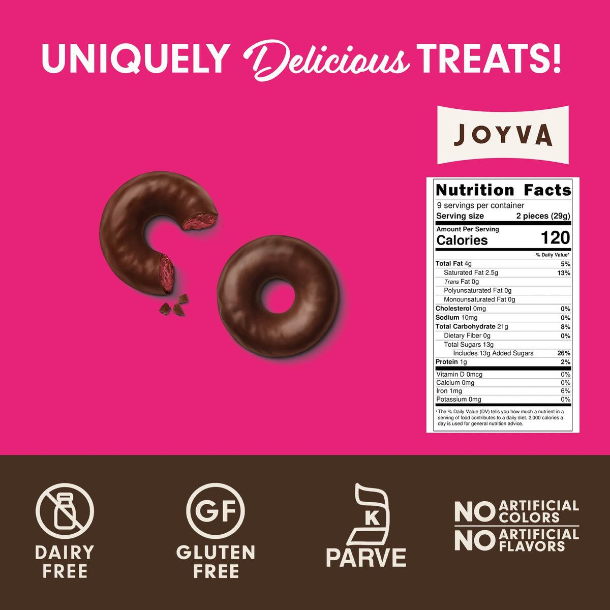 Joyva Jell Rings – Gourmet Dark Chocolate & Jelly, 5-lb Bulk (165 Pieces) – Kosher Parve, Vegan, Gluten-Free