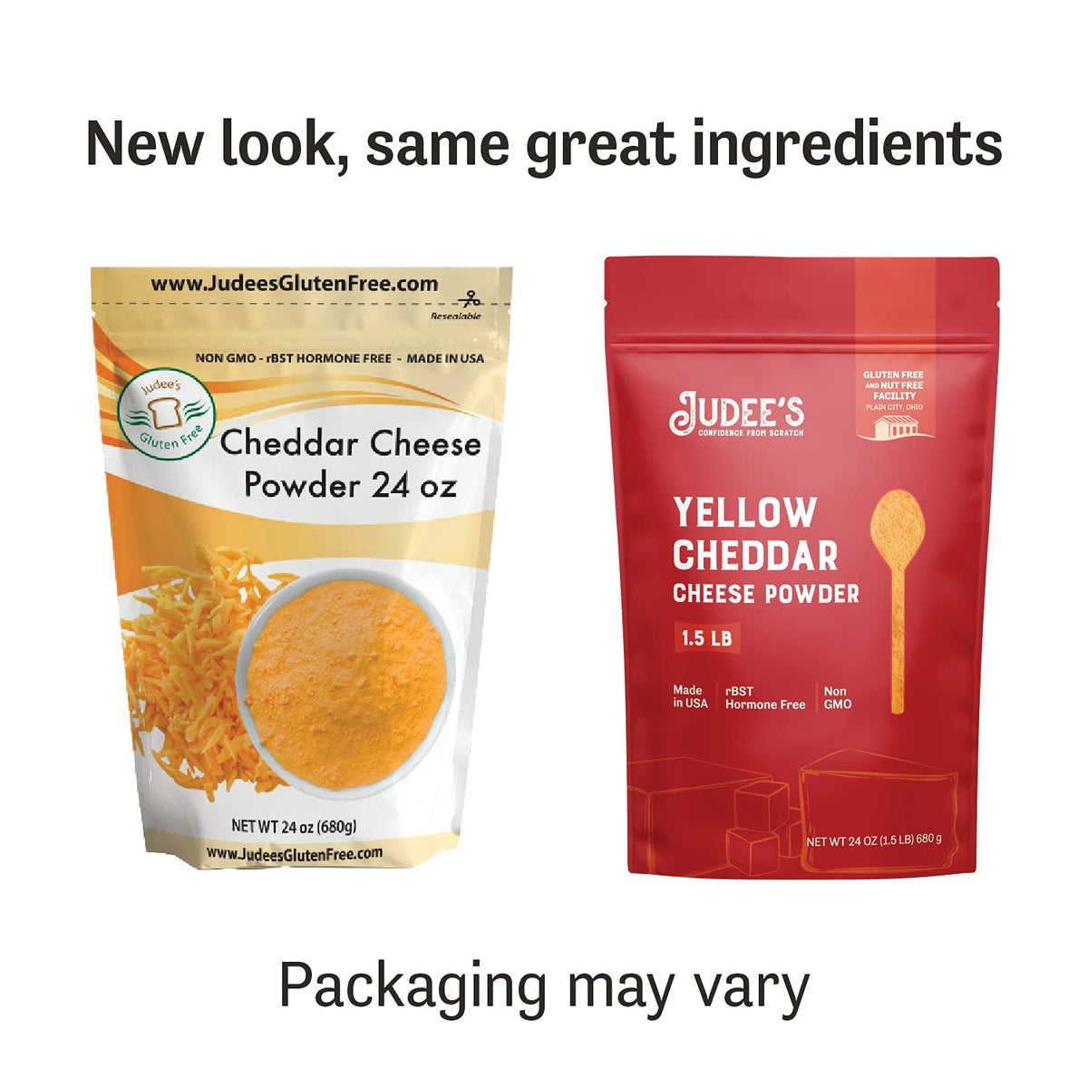 Judee's Gluten Free Cheddar Cheese Powder – Gluten Free & Nut Free, 1.5 lb