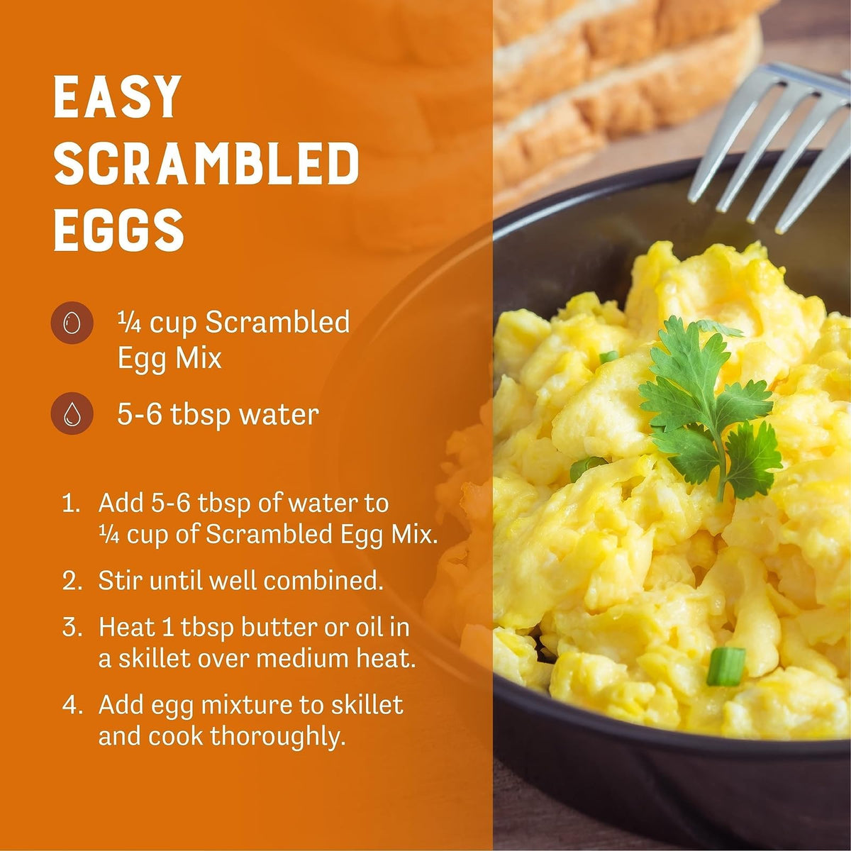 Judee's Gluten Free Scrambled Egg Mix – Quick Prep, Camping & Baking, 3 lb
