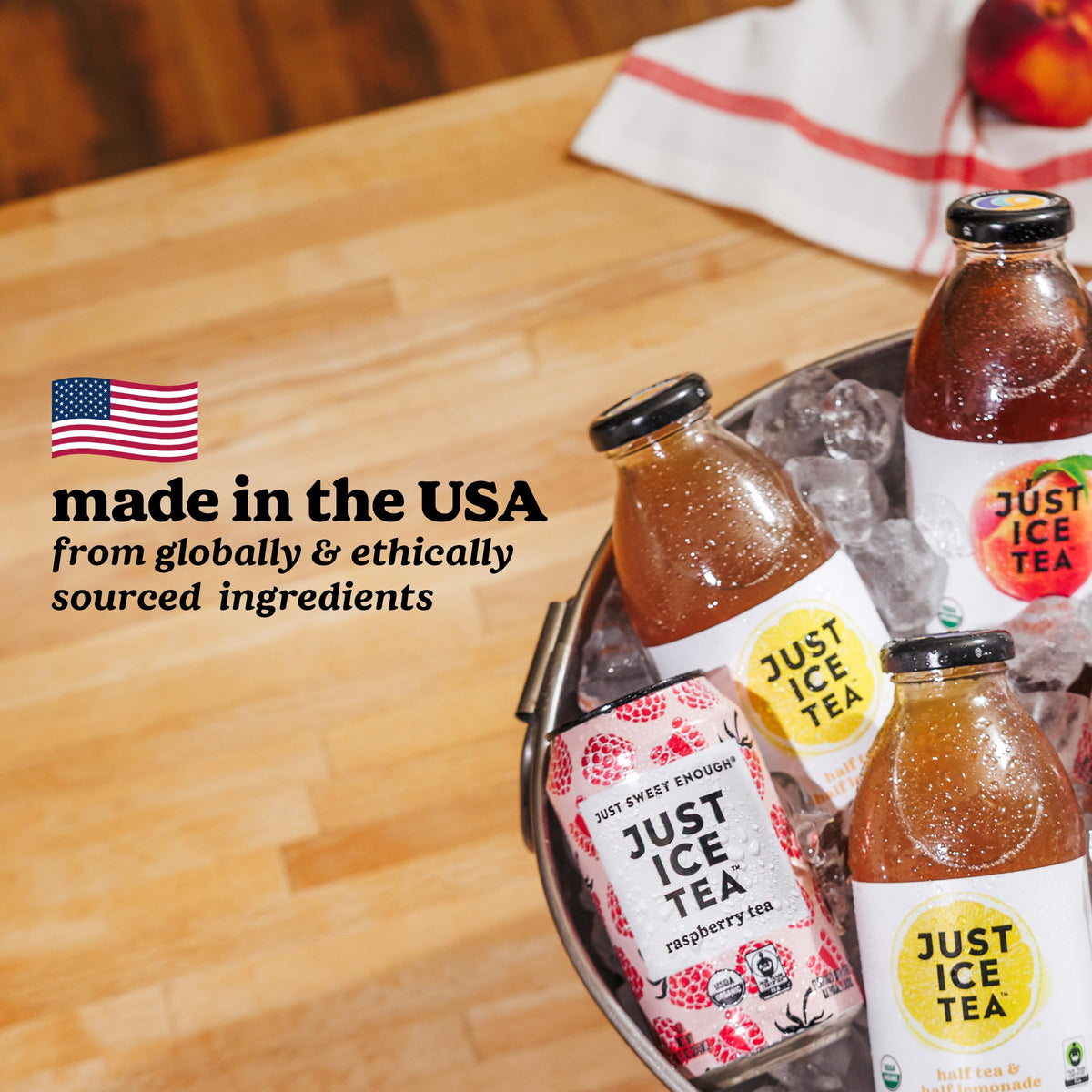 Just Ice Tea Mint Iced Tea: 12-Pack, Caffeine-Free Herbal, Organic & Fair Trade, Made in USA