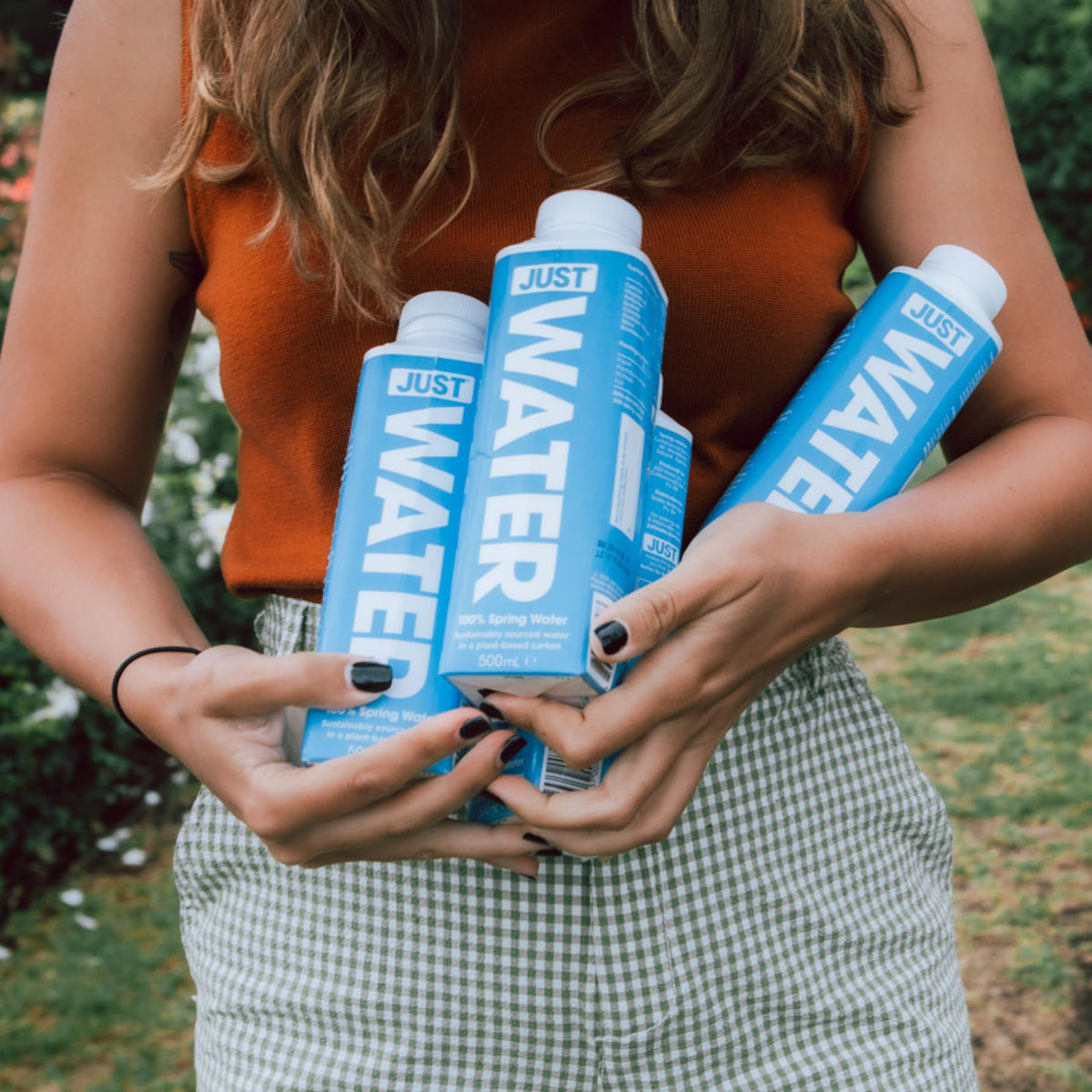 JUST Water Premium Pure Still Spring Water — BPA-Free Plant-Based Bottle, Naturally Alkaline 8.0 pH, 16.9 oz Pack of 12