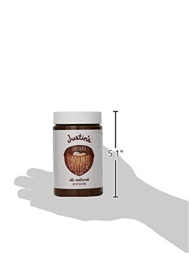 Justin's Chocolate Hazelnut & Almond Butter with Organic Cocoa — No Stir, Gluten-Free, 16 oz Jar (6 Pack)