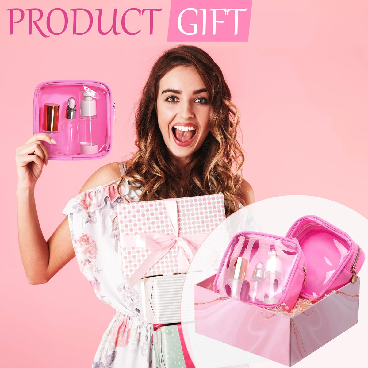 Kacctyen 12 Pcs Mini Square Makeup Bag 5.12 Inch Small Pink Nylon Pouch for Purse Mini Transparent Nylon Pouch with Zipper Small Cosmetic Travel Makeup Bag Purse Organizer for Women