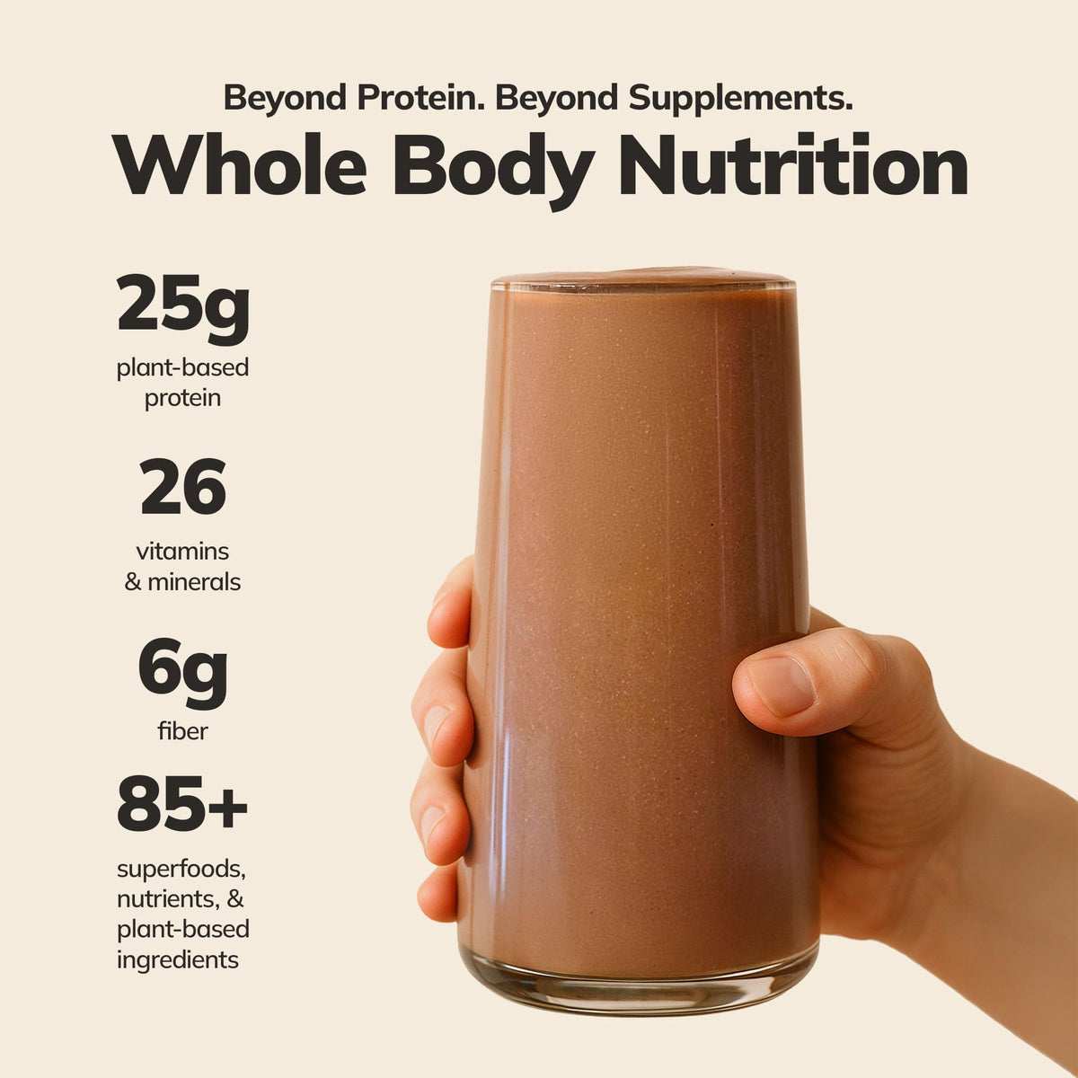 Ka’Chava Chocolate Whole Body Meal Shake – Vegan Protein Powder + 85+ Superfoods – 5 Sachets Travel Pack