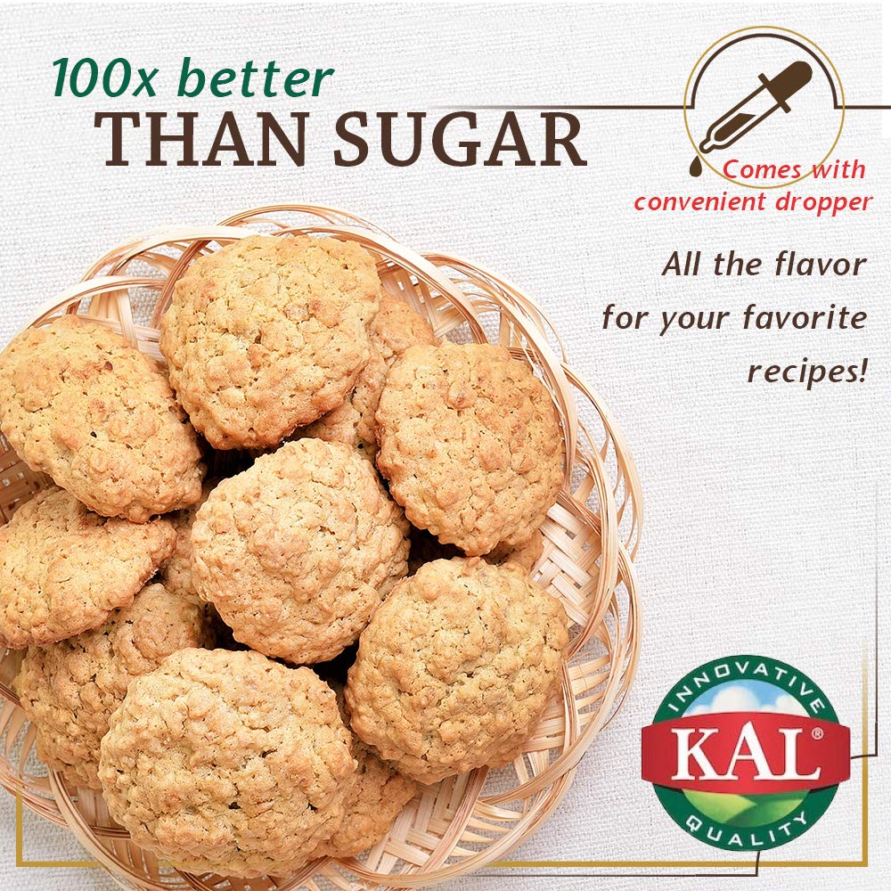 KAL Sure Stevia Extract Zero Calorie Liquid Sweetener — Low Carb, Plant-Based Drops, Great Taste, Keto Friendly, 8oz (60-Day Guarantee)
