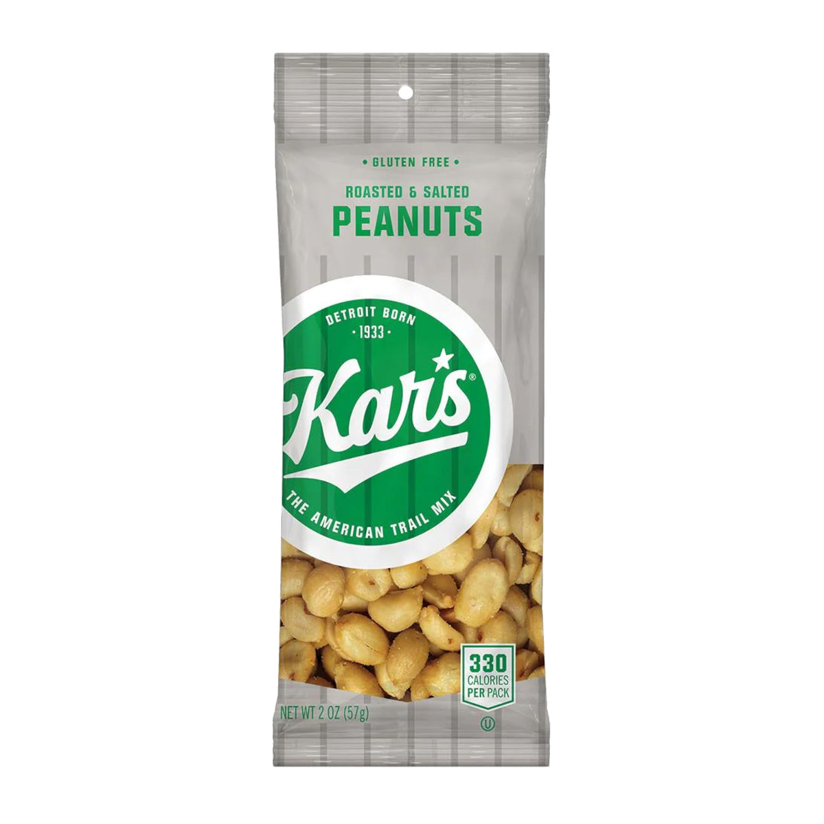 Kar’s Nuts Roasted & Salted Peanuts — 72-Pack, Gluten-Free 2 oz Snack Packs