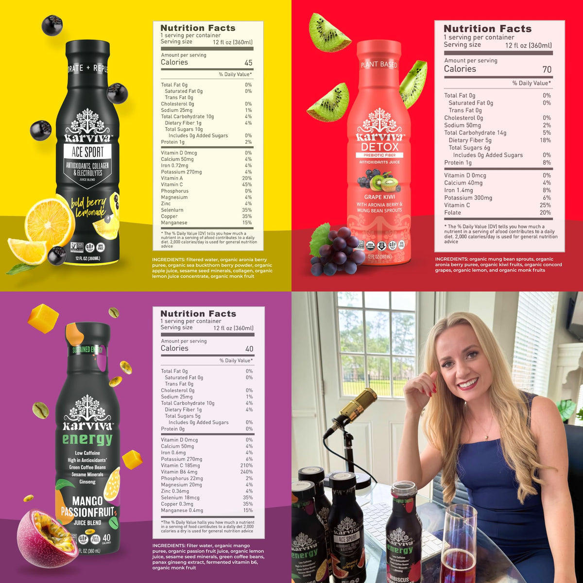 Karviva Juice Cleanse for Women’s Hormone Balance | Detox, Energy & Skin Health | Non-GMO, 6 BPA-Free Bottles