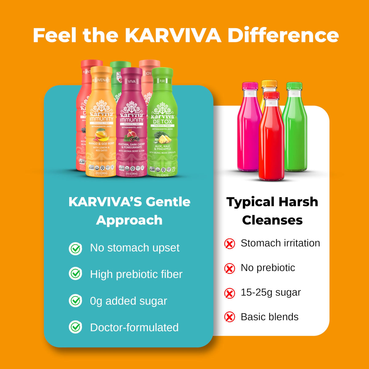 Karviva Organic Juice Cleanse Pack — Gentle 6-Bottle Detox