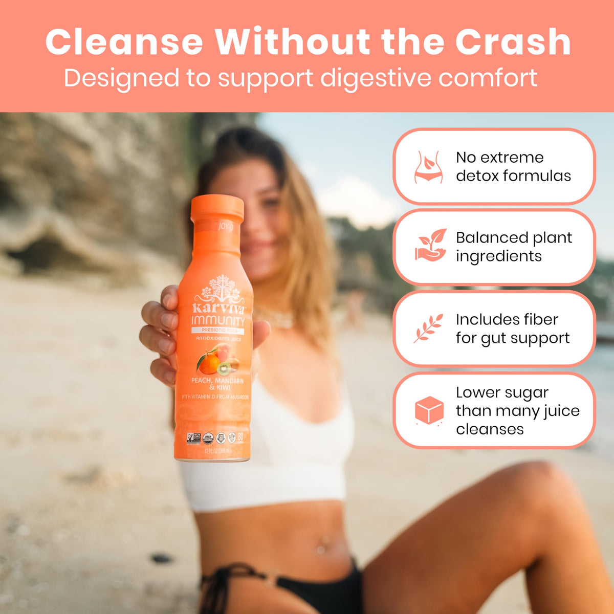 Karviva Organic Juice Cleanse for Glowing Skin, Digestive Support & Craving Control