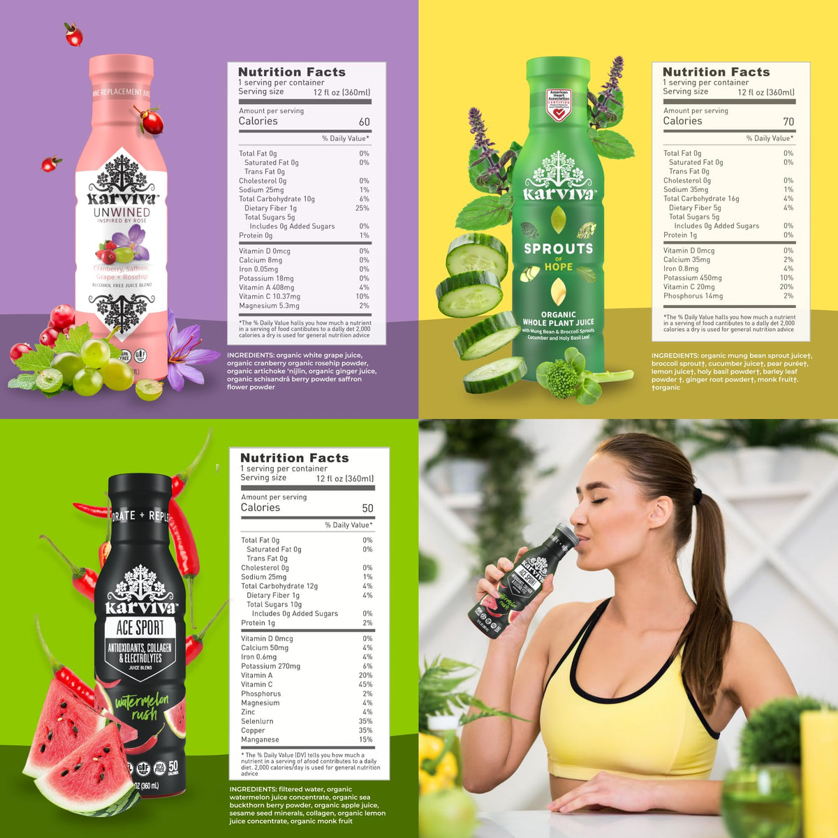 Karviva Juice Cleanse for Women’s Hormone Balance | Detox, Energy & Skin Health | Non-GMO, 6 BPA-Free Bottles