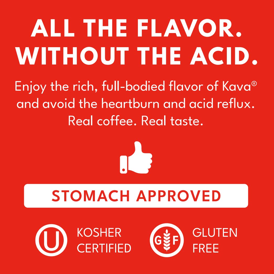 Kava Acid Neutralized Instant Coffee, 4 oz (Pack of 12) | Reduced-Acid Instant Coffee
