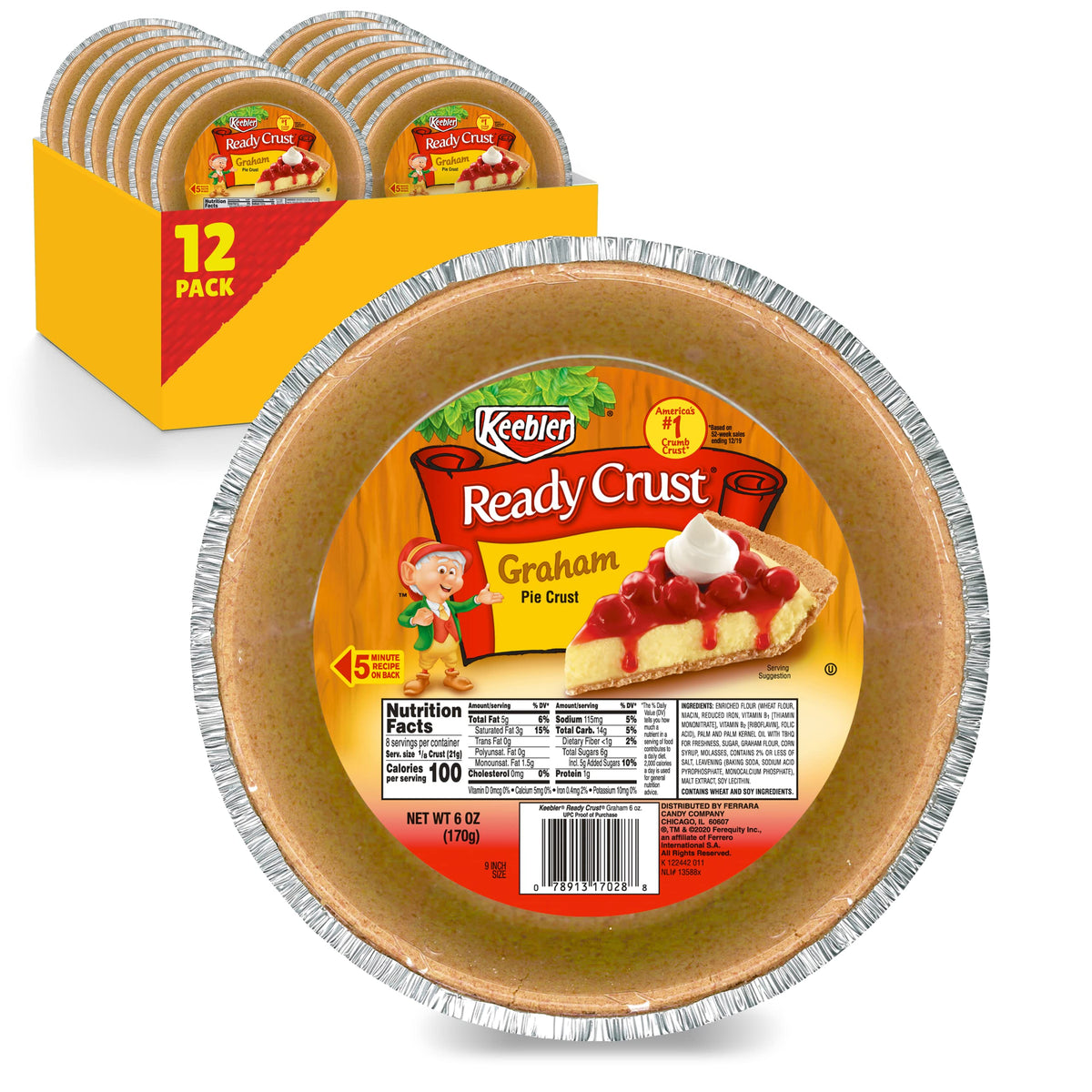 Keebler Ready Crust 9-Inch Graham Cracker Pie Crusts – 12 ct
