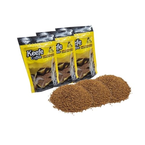 Keefe Coffee 100% Colombian Premium Freeze-Dried Instant Coffee — 3 x 3oz Sealed Bags