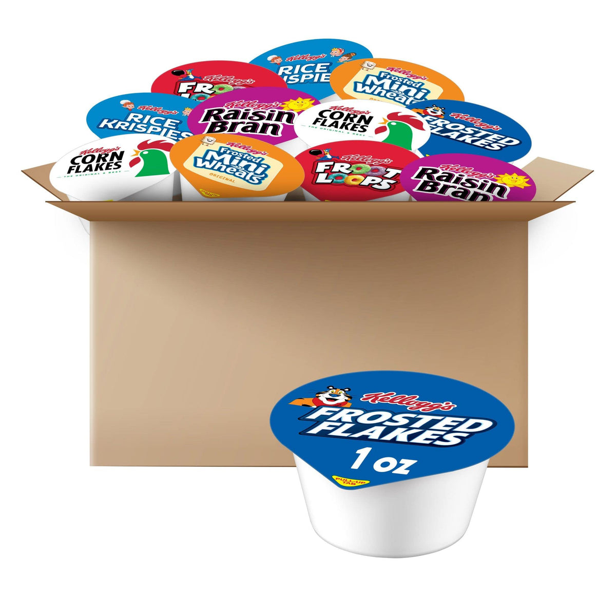 Kellogg's Breakfast Cereal Cups Variety Pack (96 Cups) – Quick, On-the-Go Family Breakfast