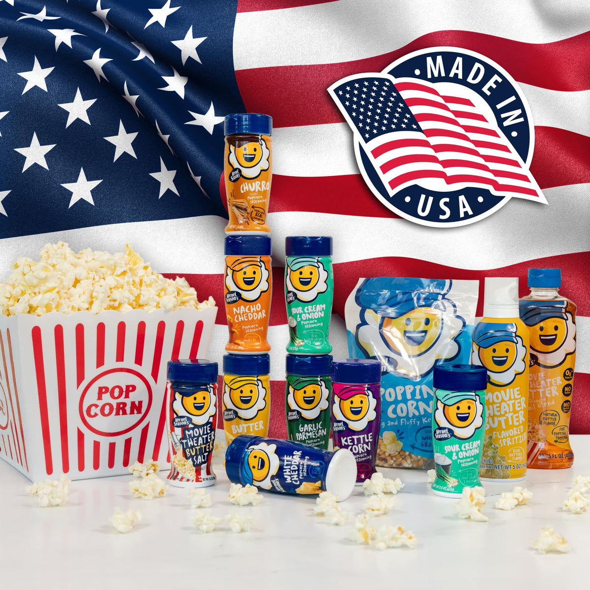 Kernel Season's Bacon Cheddar Popcorn Seasoning – 2.85 Ounce (Pack of 6) | Smoky Cheese Flavor