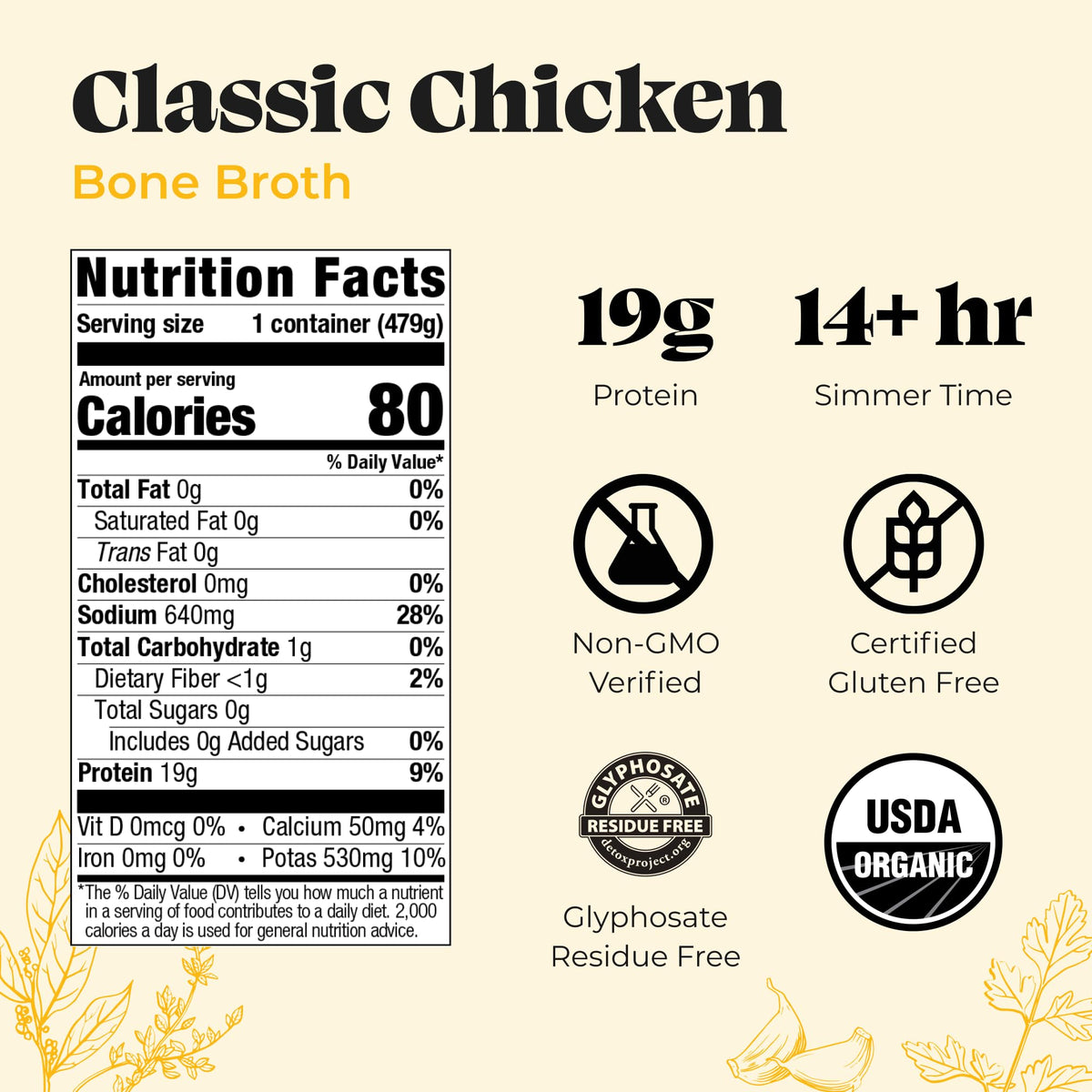 Kettle & Fire Beef & Chicken Bone Broth — 4-Pack | Keto, Paleo, Whole30 Approved