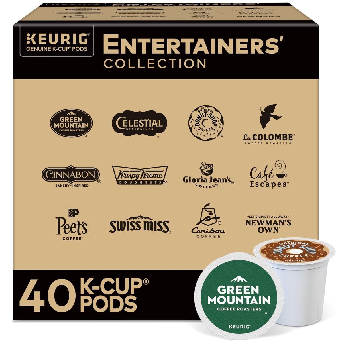 Keurig Entertainers Variety Pack – 40 K-Cup Pods, 20 Flavors