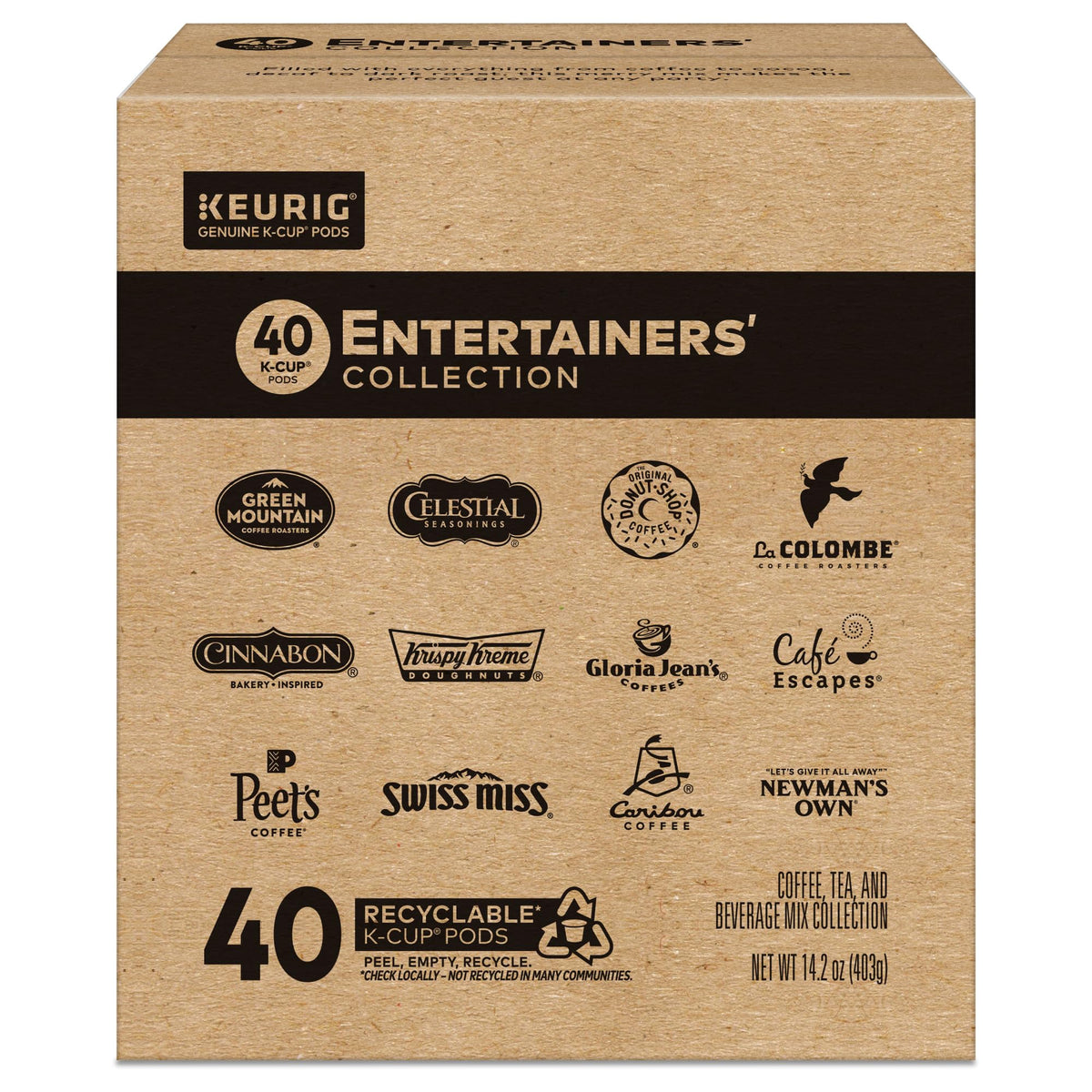 Keurig Entertainers Variety Pack – 40 K-Cup Pods, 20 Flavors