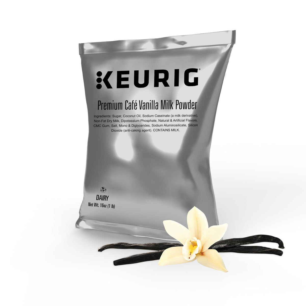 Keurig Premium Café Vanilla Milk Powder – 1lb Bag, 12 Pack for Commercial Brewers