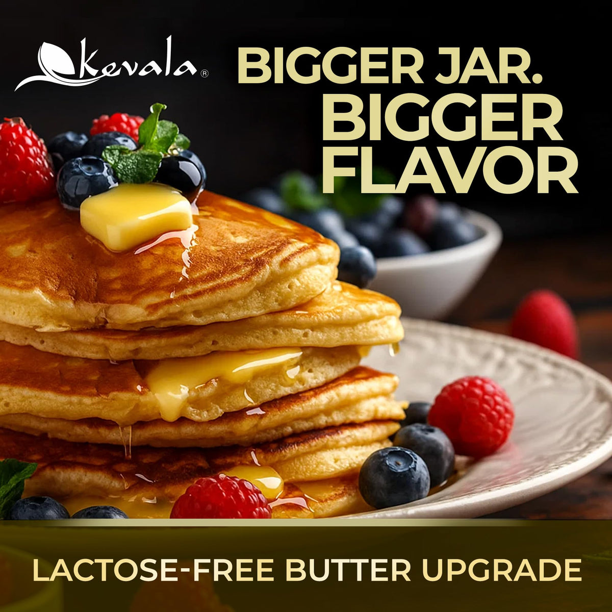 Kevala Clarified Butter Ghee – Grass-Fed, Lactose & Casein Free, High Smoke Point for Keto & Gluten Free Cooking | 2 lb