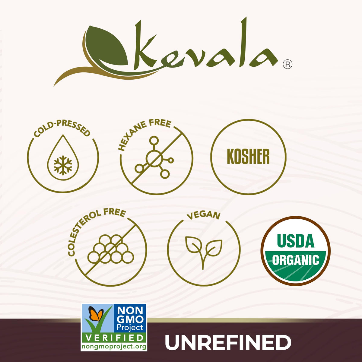 Kevala Organic Toasted Sesame Oil – Cold-Pressed, Unrefined, 64 oz | USDA Organic, Kosher, Non-GMO