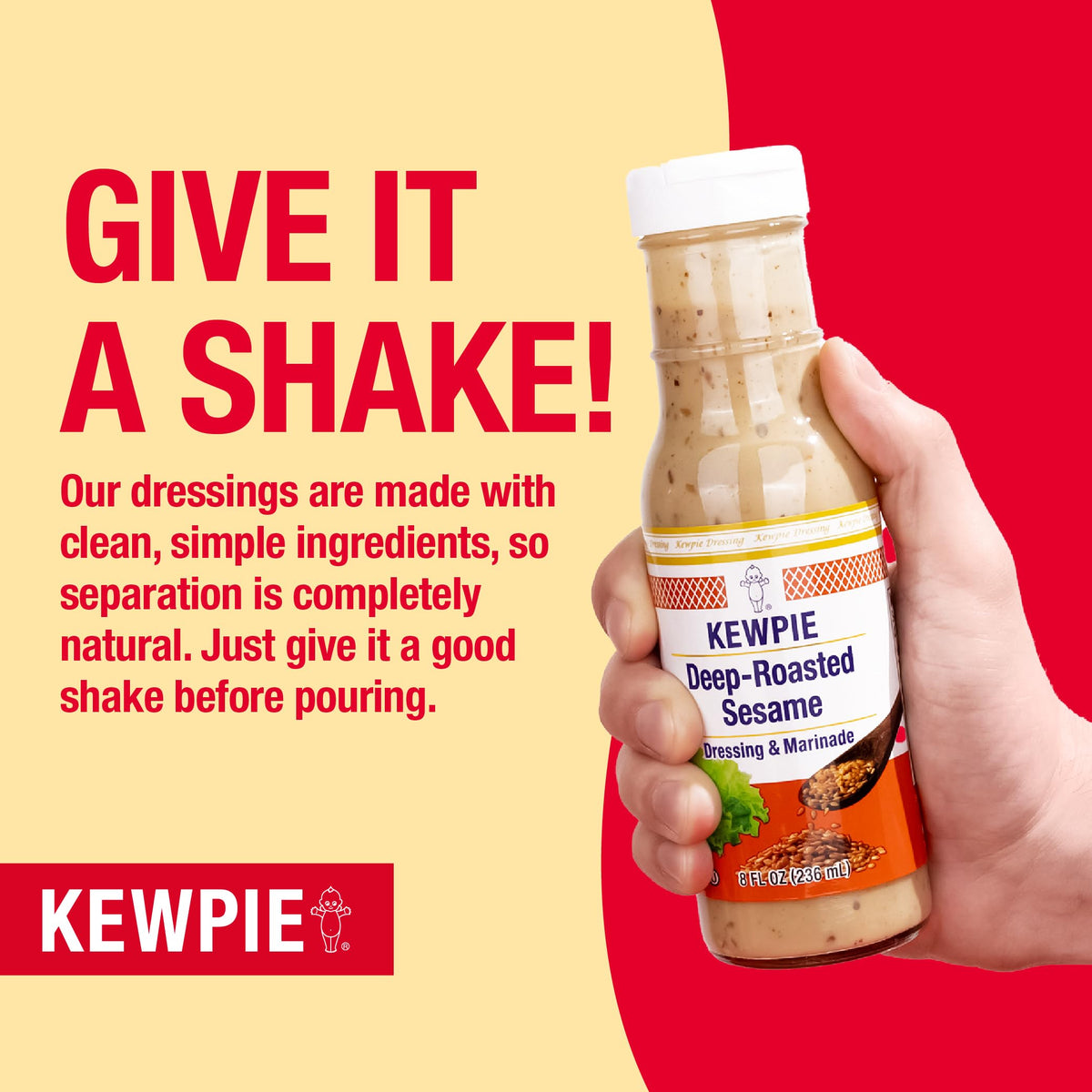 Kewpie Deep Roasted Sesame Dressing – 64 oz, Versatile Marinade & Salad