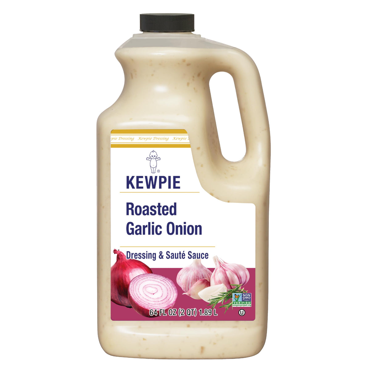 Kewpie Roasted Garlic Onion Dressing & Sauce – 64 oz | Non-GMO & Kosher