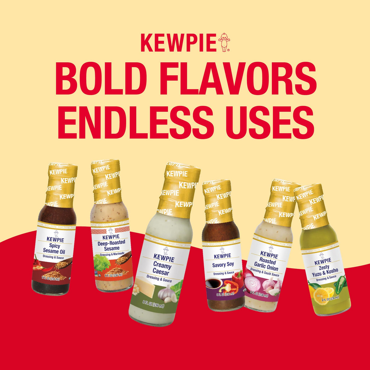 Kewpie Roasted Garlic Onion Dressing & Sauce – 64 oz | Non-GMO & Kosher
