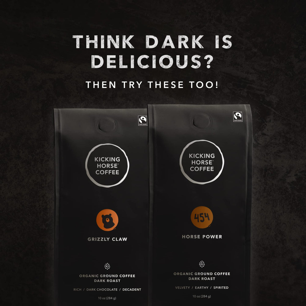 Kicking Horse Kick Ass Dark Roast Ground Coffee – Organic, Fairtrade, Kosher, 284 g 6-pack