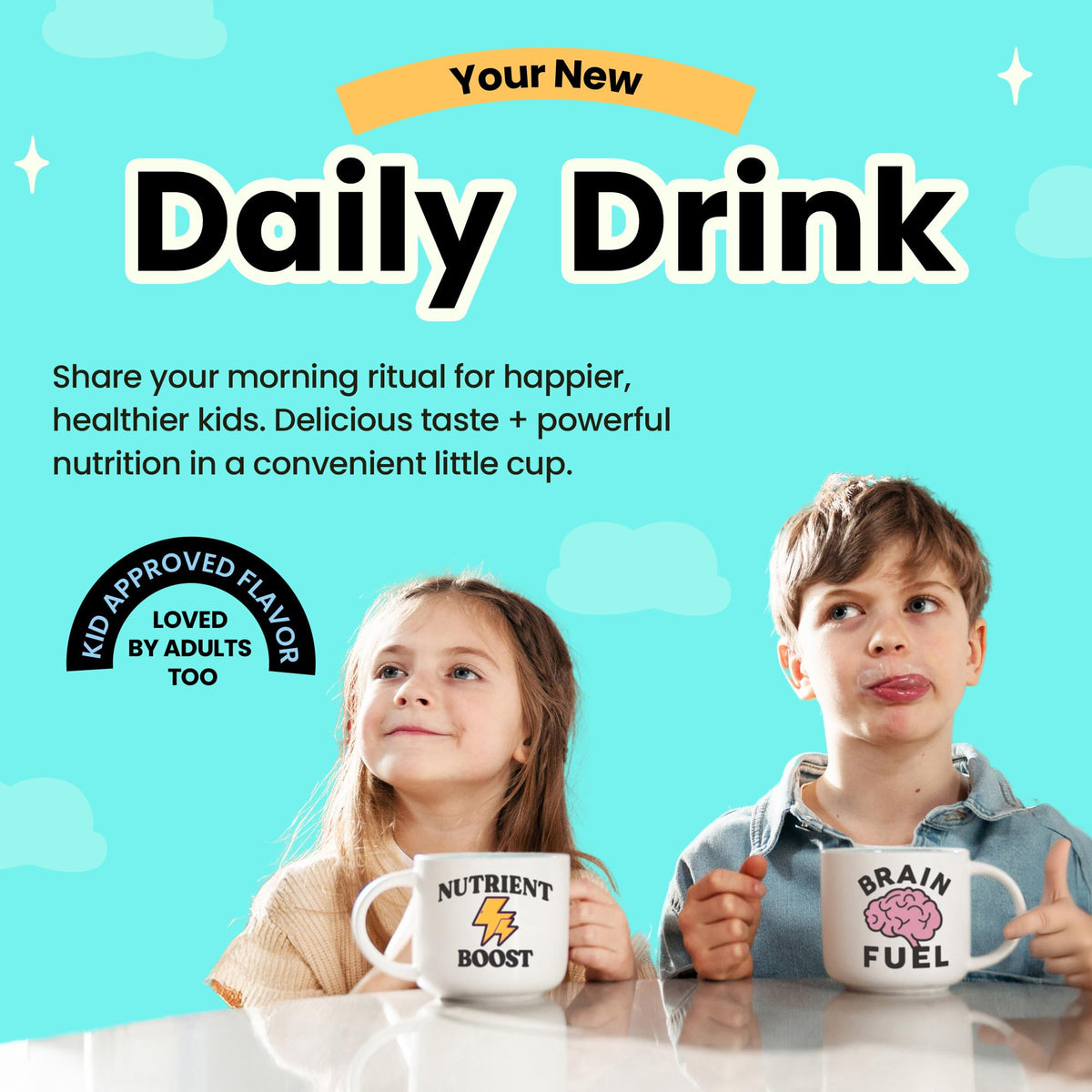 Kiid Coffee - 99.9% Caffeine-Free Organic Kids’ Coffee | 12 Vitamins & 4g Prebiotics